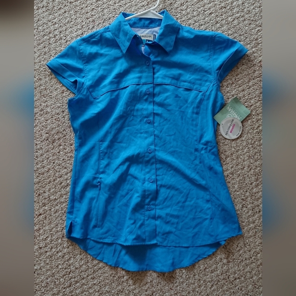 Magellan Outdoors Overcast Fishing Button-Down Shirt in blue size S - Picture 1 of 14